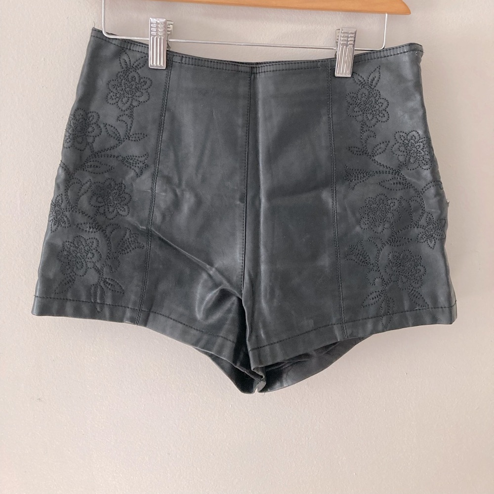 Forever 21 pleather high waist shorts